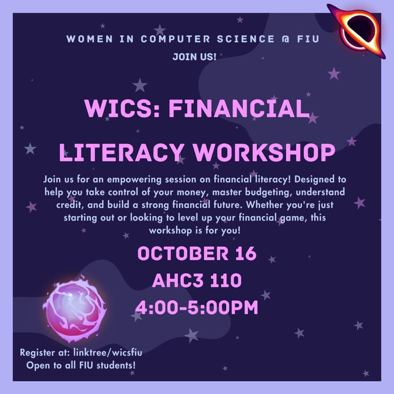 Cover Image for WiCS: Financial Literacy Workshop!