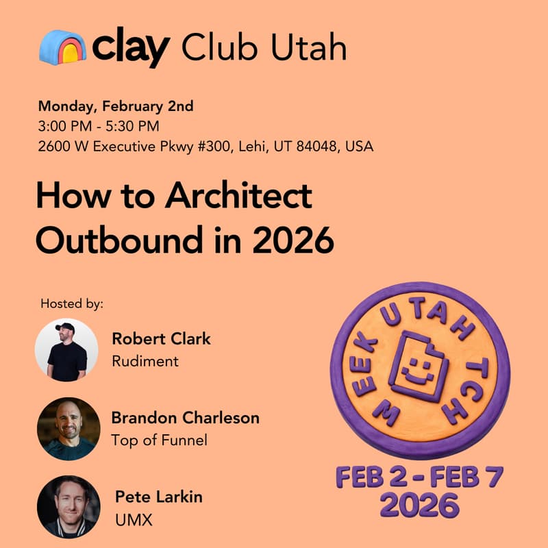 Cover Image for Clay Club Utah:  Utah Tech Week