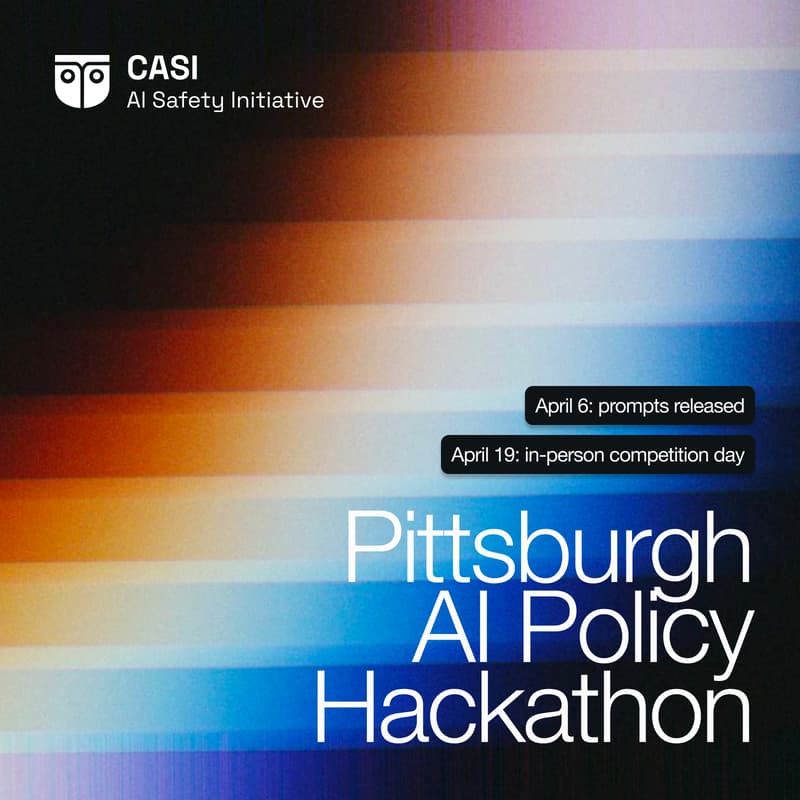 Cover Image for Pittsburgh AI Policy Hackathon, hosted by CASI