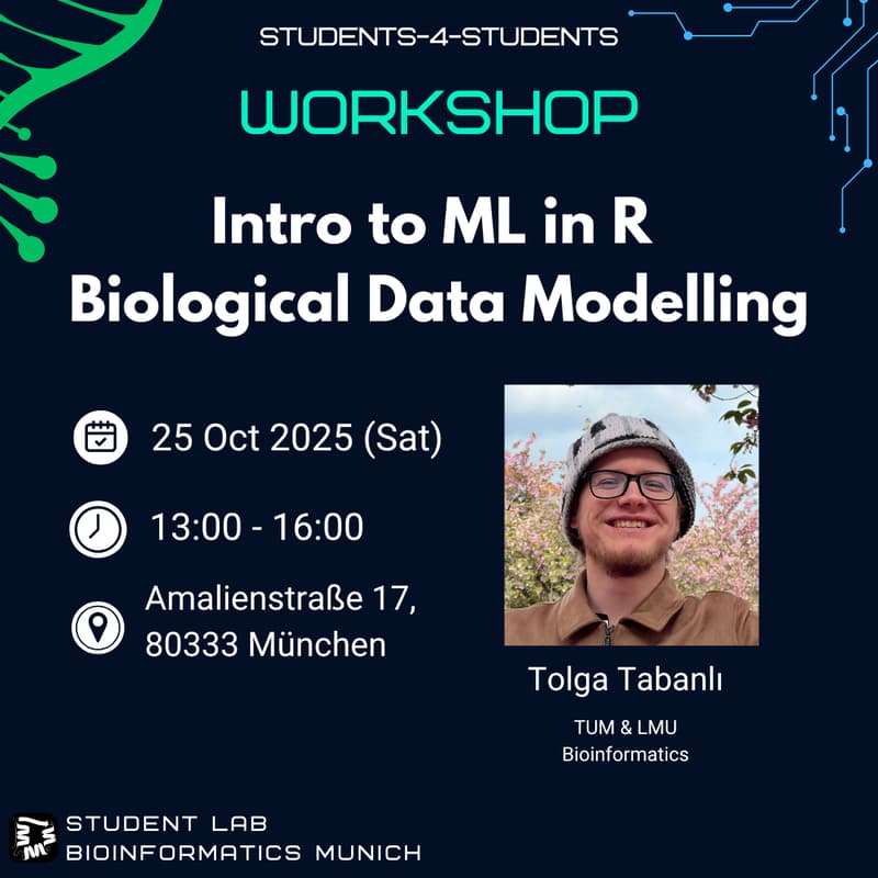 Cover Image for Students-4-Students Workshop: Intro to ML in R - Biological Data Modelling