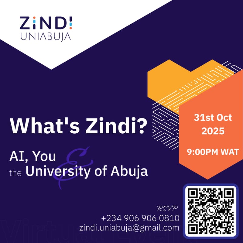 Cover Image for Zindi UNIABUJA #01: What's Zindi? AI, You & the University of Abuja