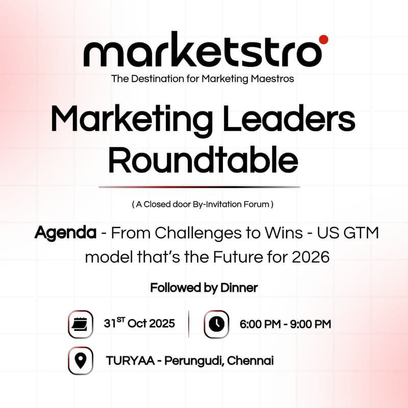 Cover Image for Marketing Leaders Roundtable | Chennai - Edition VII