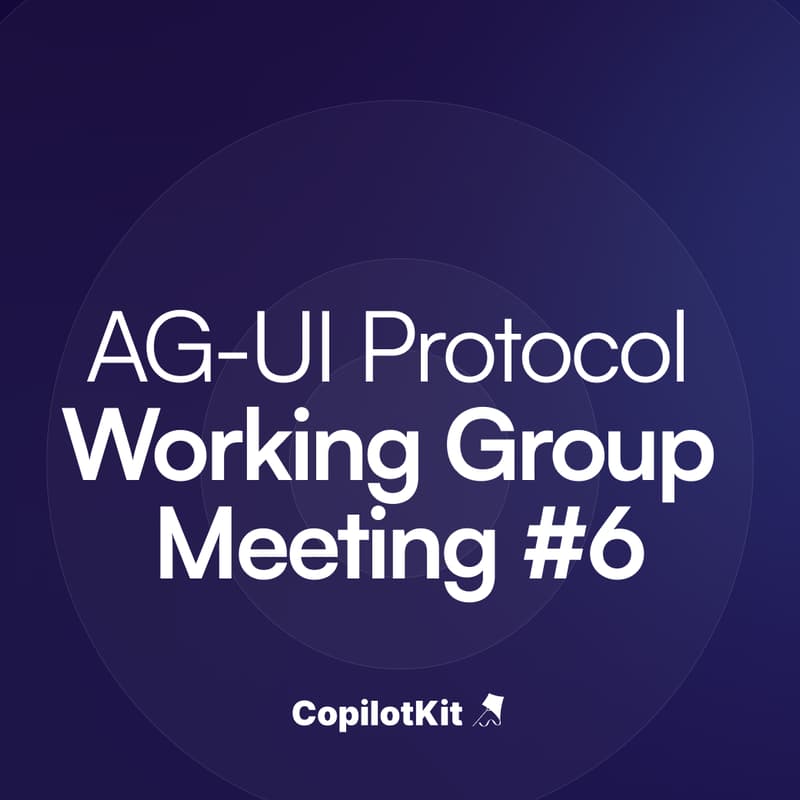 Cover Image for AG-UI Working Group #6