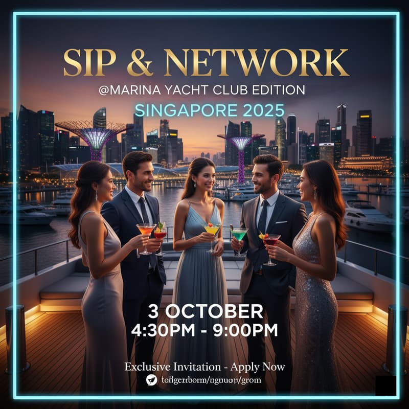 Cover Image for 🚢 Sip & Network @Marina Yacht Club Edition | Singapore 2025 🛥️