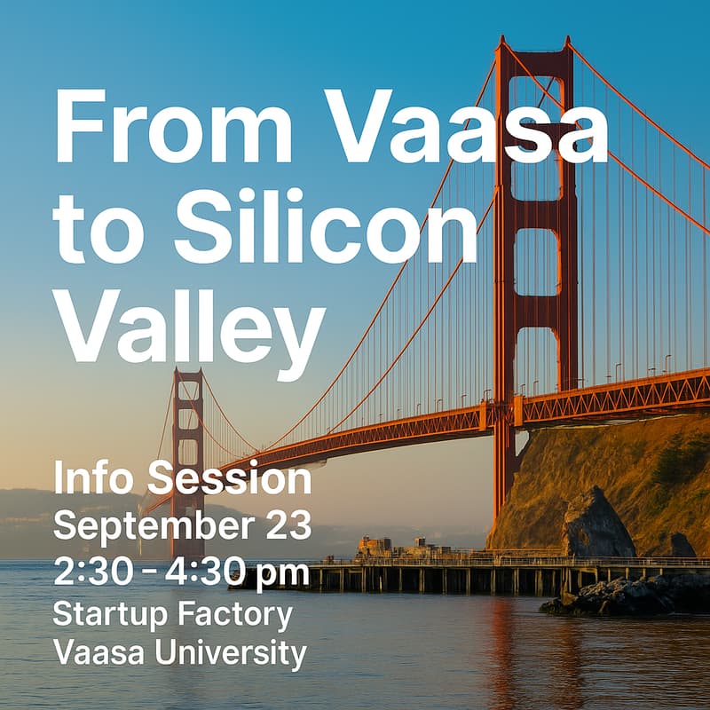 Cover Image for From Vaasa to Silicon Valley, info meetup.