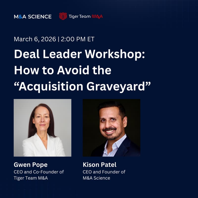 Cover Image for Deal Leader Workshop: How to Avoid the “Acquisition Graveyard”