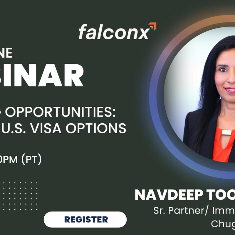 Cover Image for FalconX Webinar: Unlocking Opportunities: A Guide to U.S. Visa Options