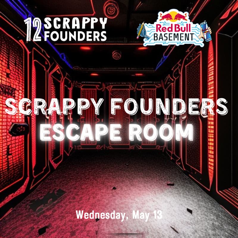 Cover Image for 12 Scrappy Founders x Red Bull - Escape Room Night