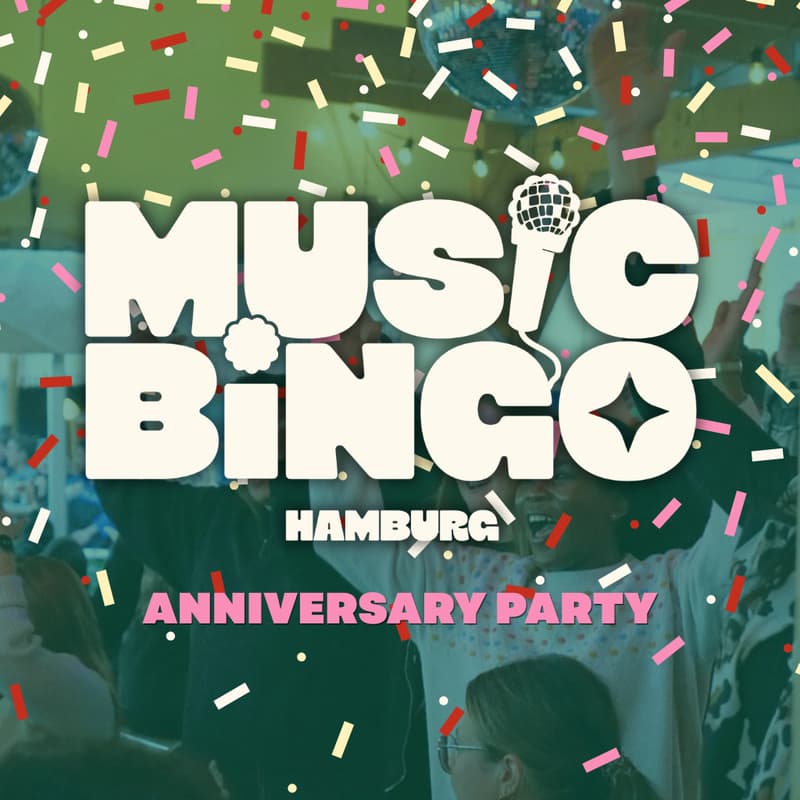 Cover Image for Music Bingo 1 YEAR ANNIVERSARY 🎵🎤🪩🎉