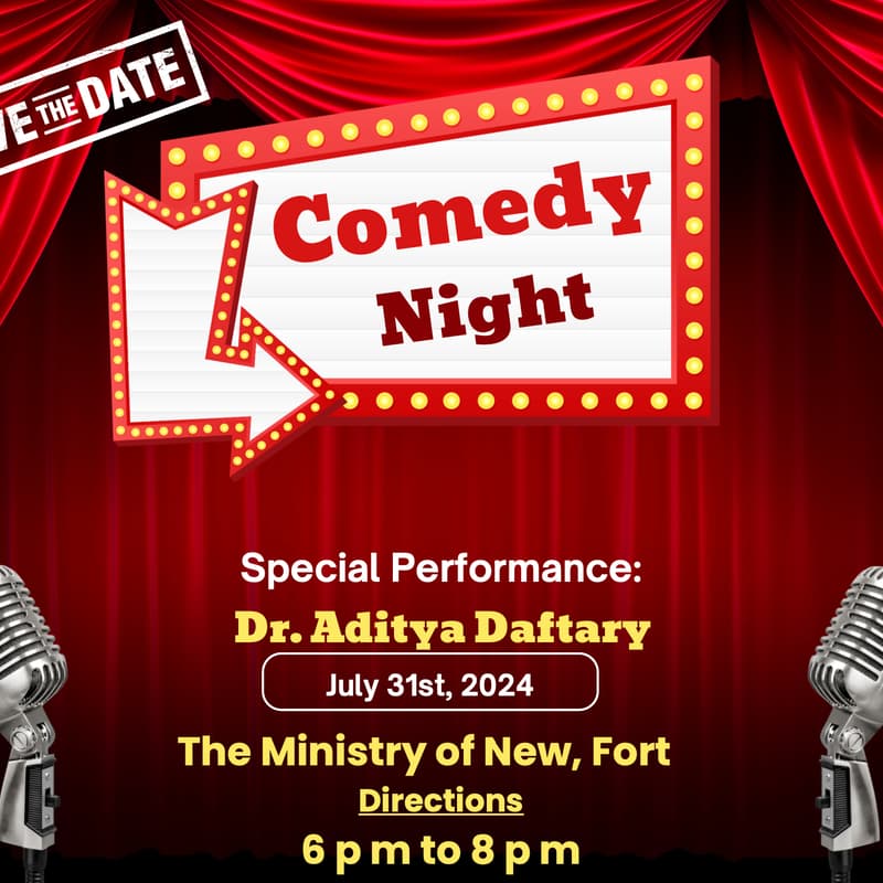Cover Image for Cathedral Alumni Comedy Night | Special Performance by Dr. Aditya Daftary
