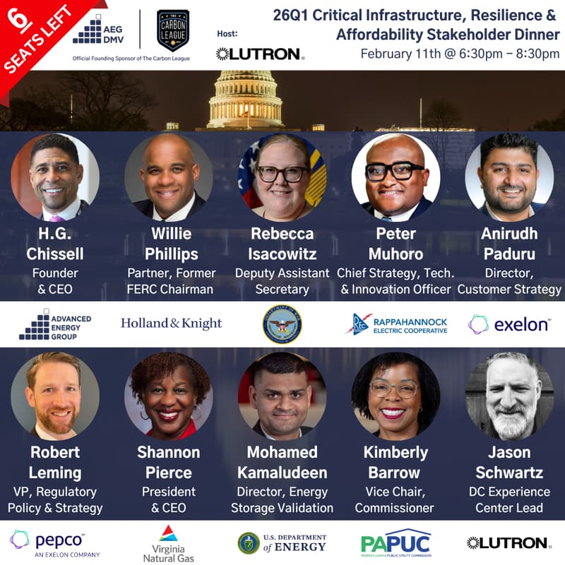 Cover Image for DMV 26Q1 Critical Infrastructure, Resilience & Affordability Stakeholder Dinner