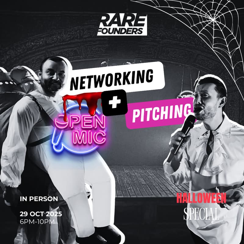 Cover Image for Open Mic Pitching & Networking - Halloween Special
