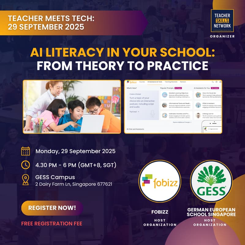 Cover Image for [Teacher meets Tech] AI Literacy in Your School: From Theory to Practice