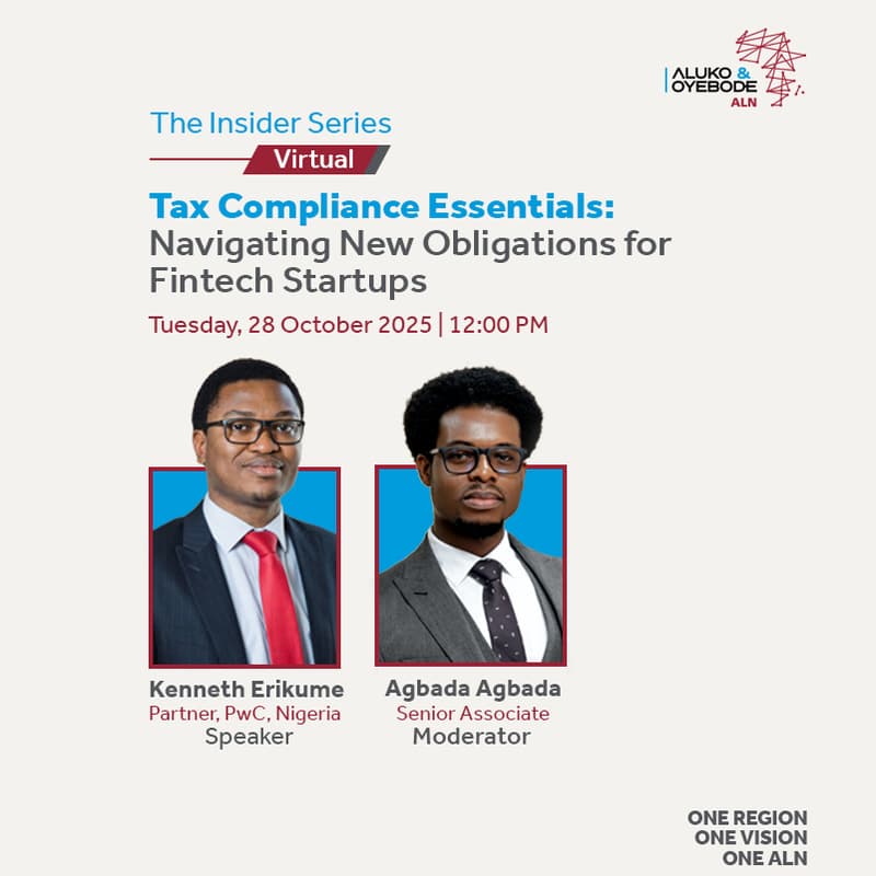 Cover Image for AO Insider Series: Tax Compliance Essentials - Navigating New Obligations for Fintech Startups