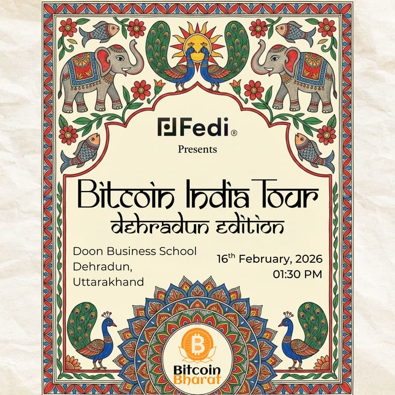 Cover Image for Bitcoin India Tour- Dehradun Edition
