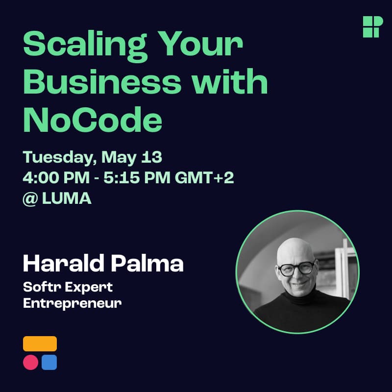 Cover Image for Scaling Your Buisness with Softr Expert Harald Palma