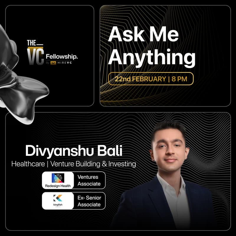 Cover Image for AMA on investing in healthtech by Divyanshu Bali
