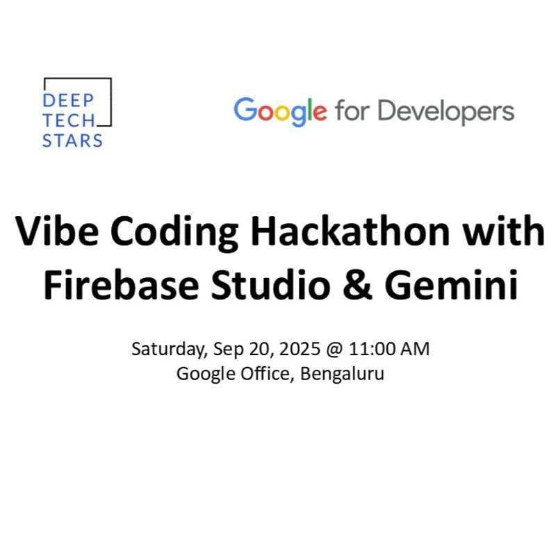 Cover Image for Vibe Coding Hackathon with Firebase Studio & Gemini