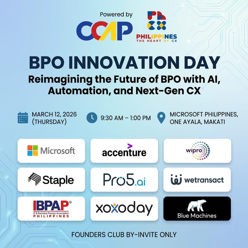 Cover Image for Founders Club: BPO Innovation Day Philippines