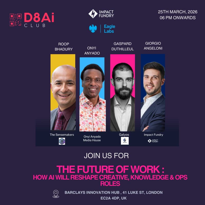 Cover Image for The D8AI Club : The Future of Work: How AI Will Reshape Creative, Knowledge & Ops Roles