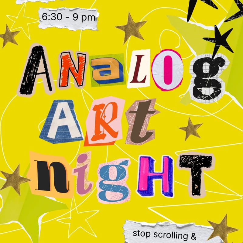 Cover Image for analog art night at soho diner!