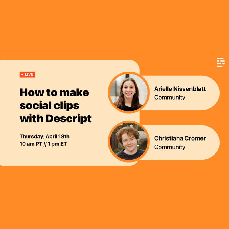 Cover Image for How to make social clips with Descript
