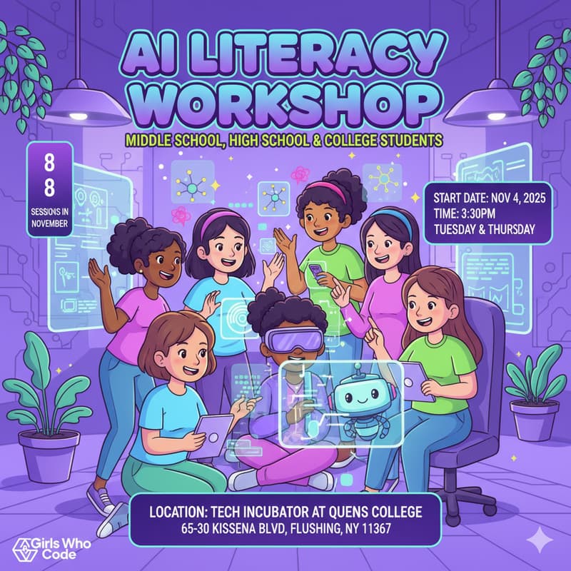 Cover Image for TIQC Girls Who Code: AI Literacy Workshops