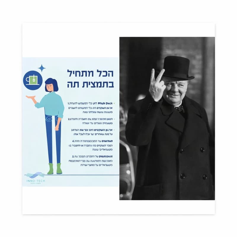 Cover Image for לספר כדי לשכנע: מה צ’רצ’יל יכול ללמד יזמים על מצגות משקיעים
