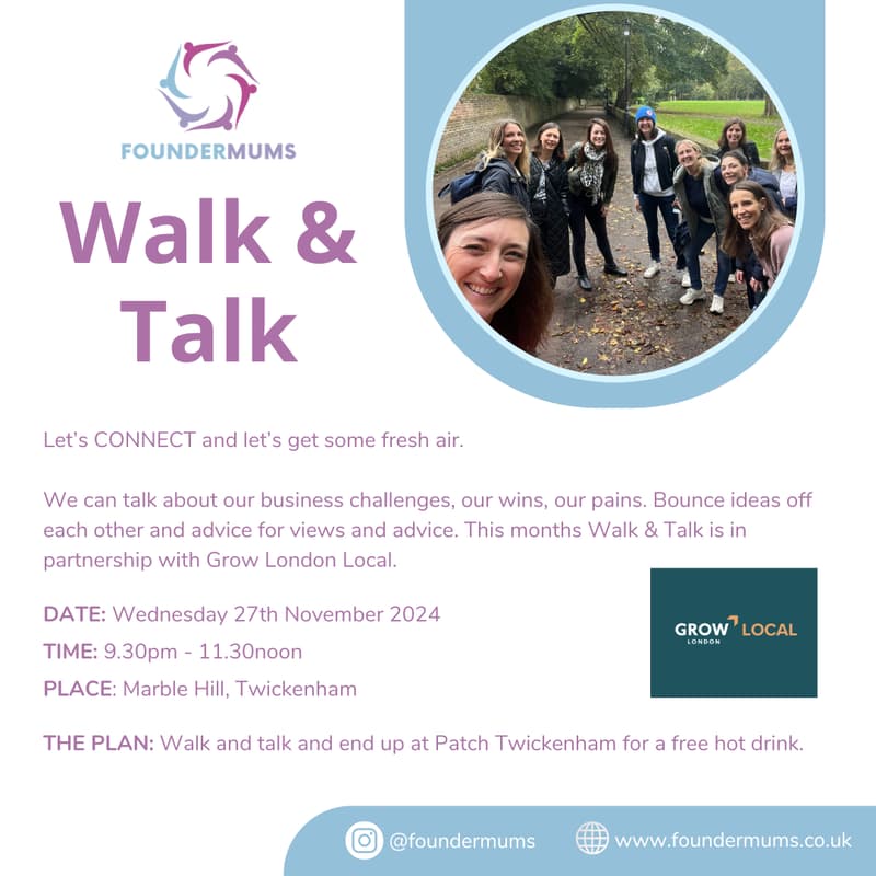 Cover Image for Founder Mums Walk & Talk