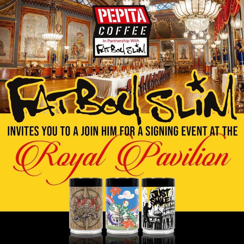 Cover Image for Pepita Coffee X Fatboy Slim X Royal Pavilion Signing Event - Coffee Art Tin
