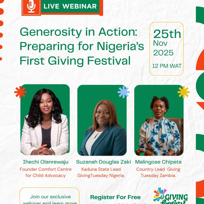 Cover Image for Generosity in Action: Preparing for Nigeria’s First Giving Festival