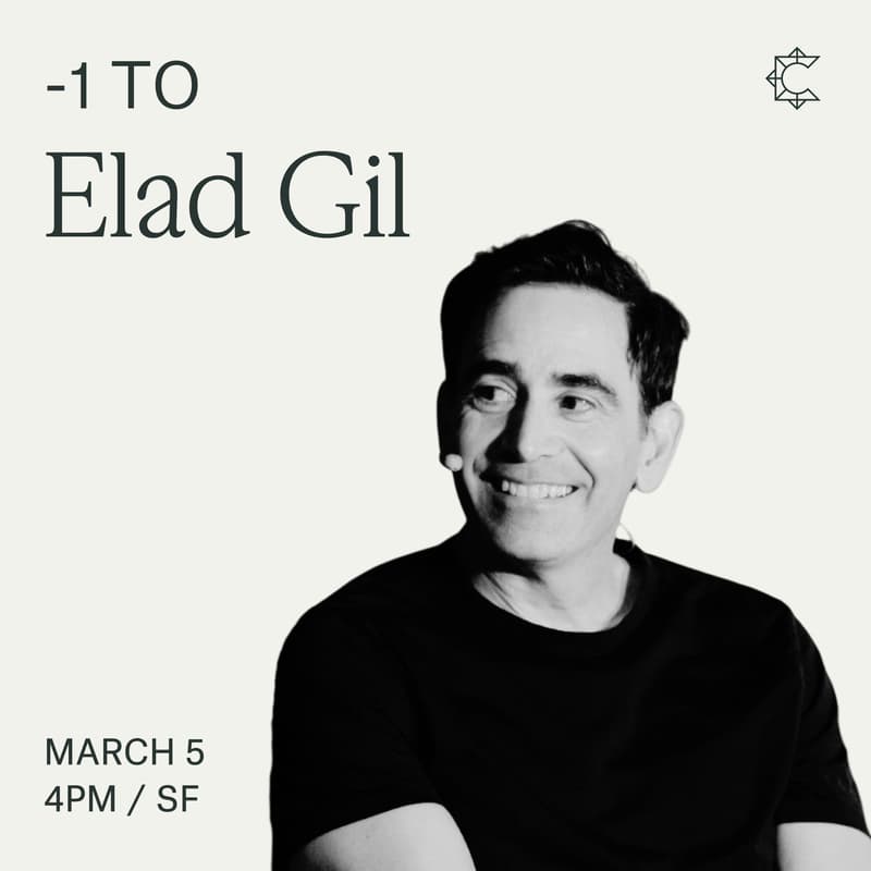 Cover Image for -1 to Elad Gil