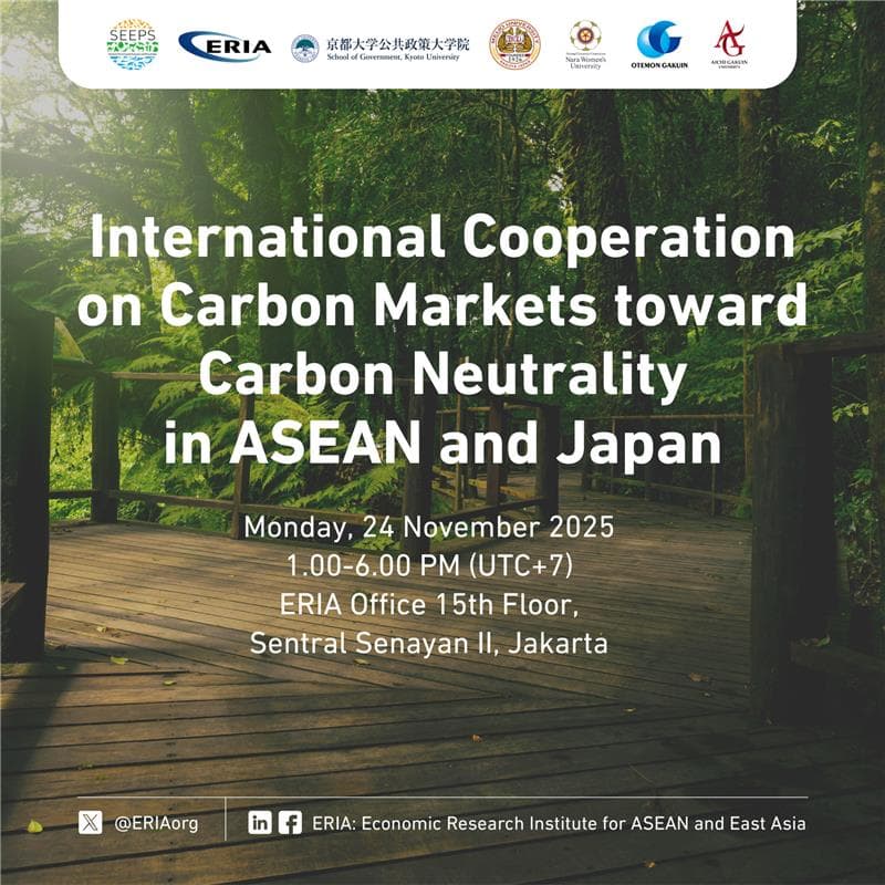 Cover Image for International Cooperation on Carbon Markets toward Carbon Neutrality in ASEAN and Japan (In-person)
