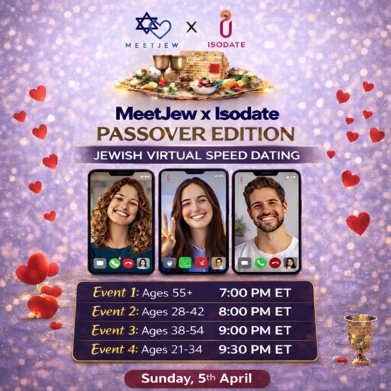 Cover Image for MeetJew × Isodate:Passover Edition Virtual Speed Dating
