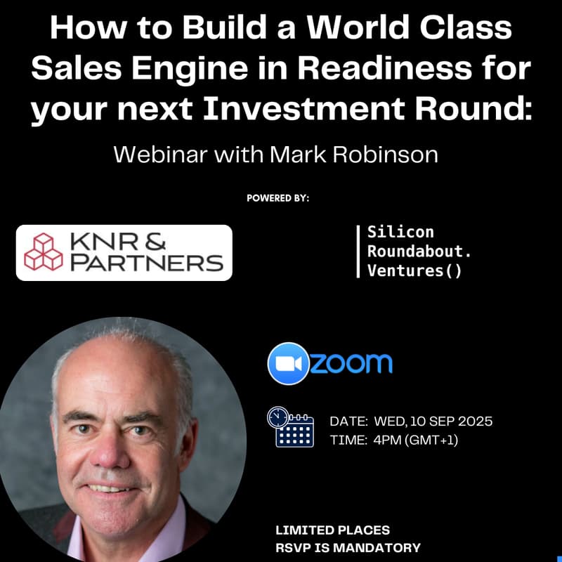 Cover Image for (Private Portfolio Only Webinar) Mark Robinson: How to Build a World Class Sales Engine in readiness for your next Investment Round