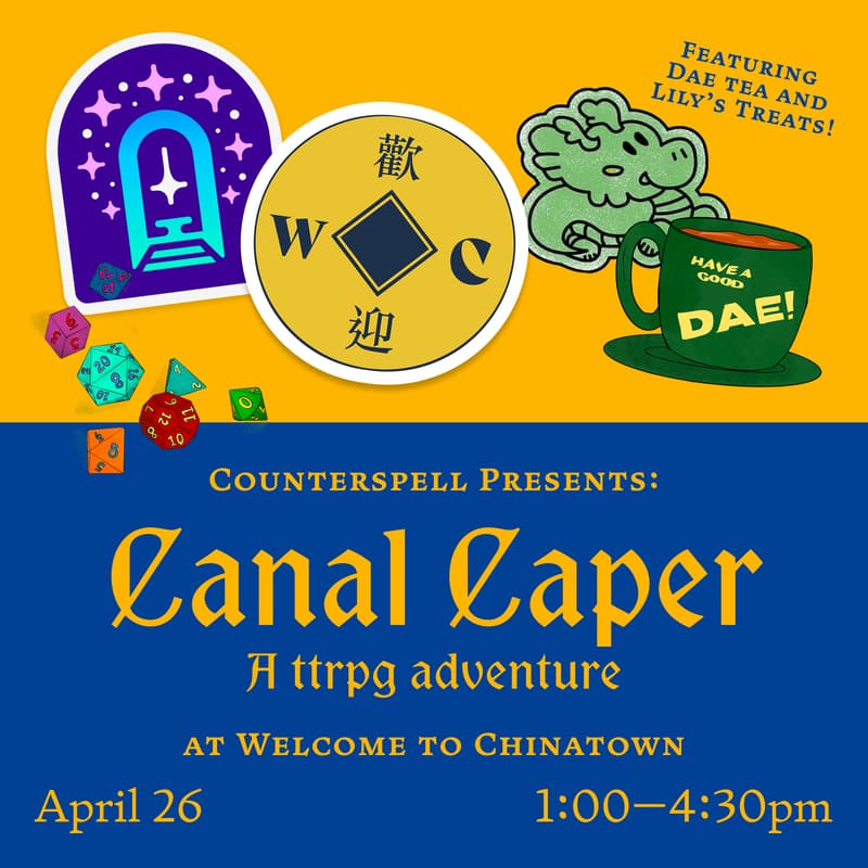 Cover Image for 💫 Play games with Counterspell at Welcome to Chinatown!