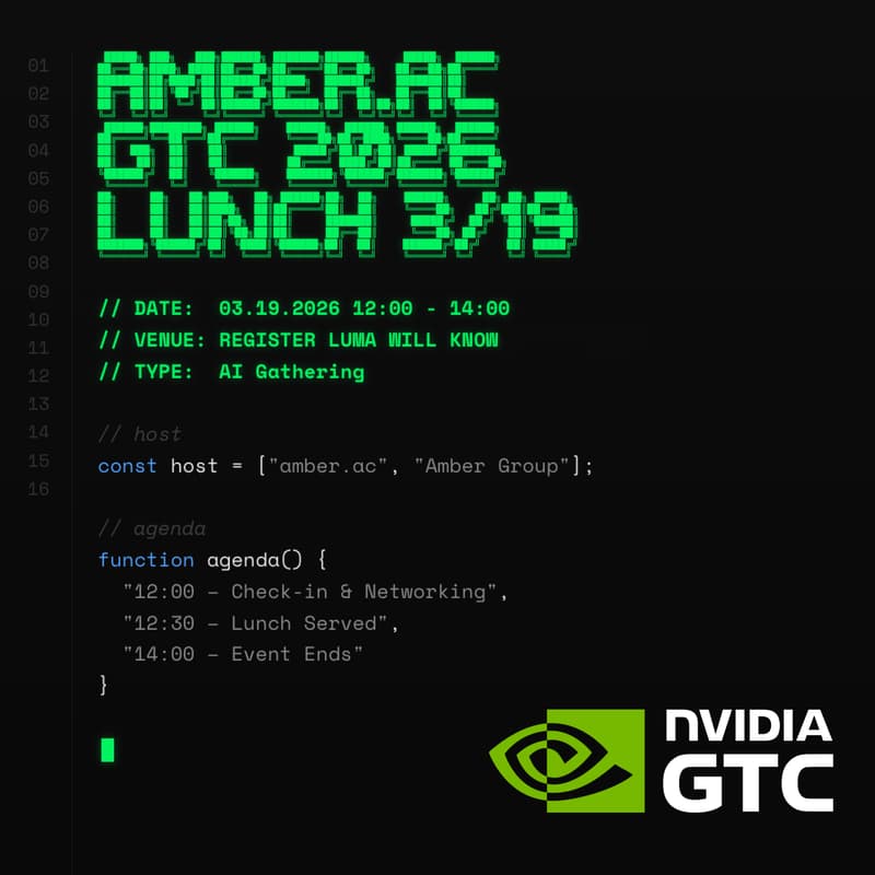 Cover Image for amber.ac GTC2026 Lunch 3/19