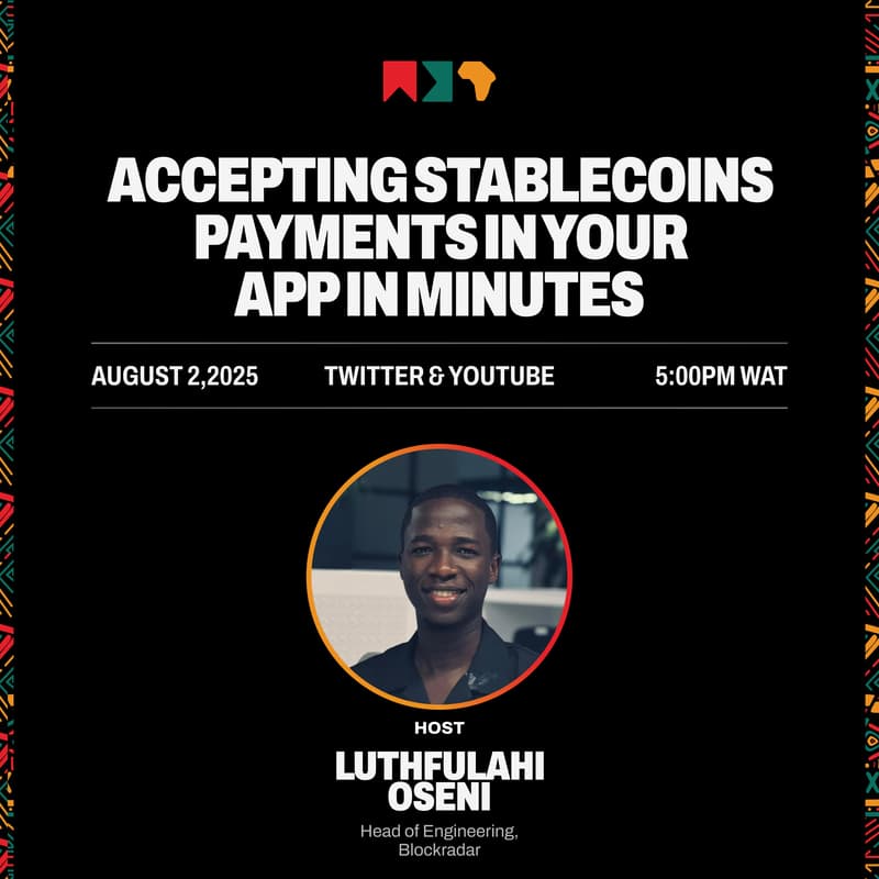 Cover Image for Accepting stablecoins payment in your app w/ blockradar