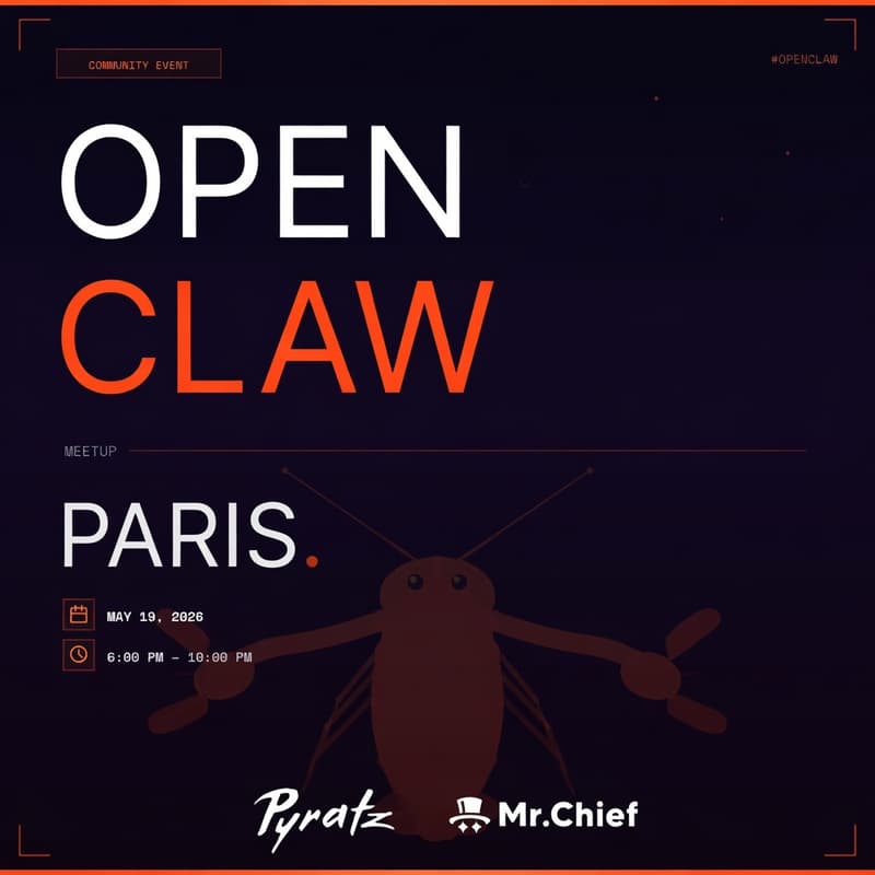 Cover Image for OpenClaw Meetup Paris π¦ May Edition