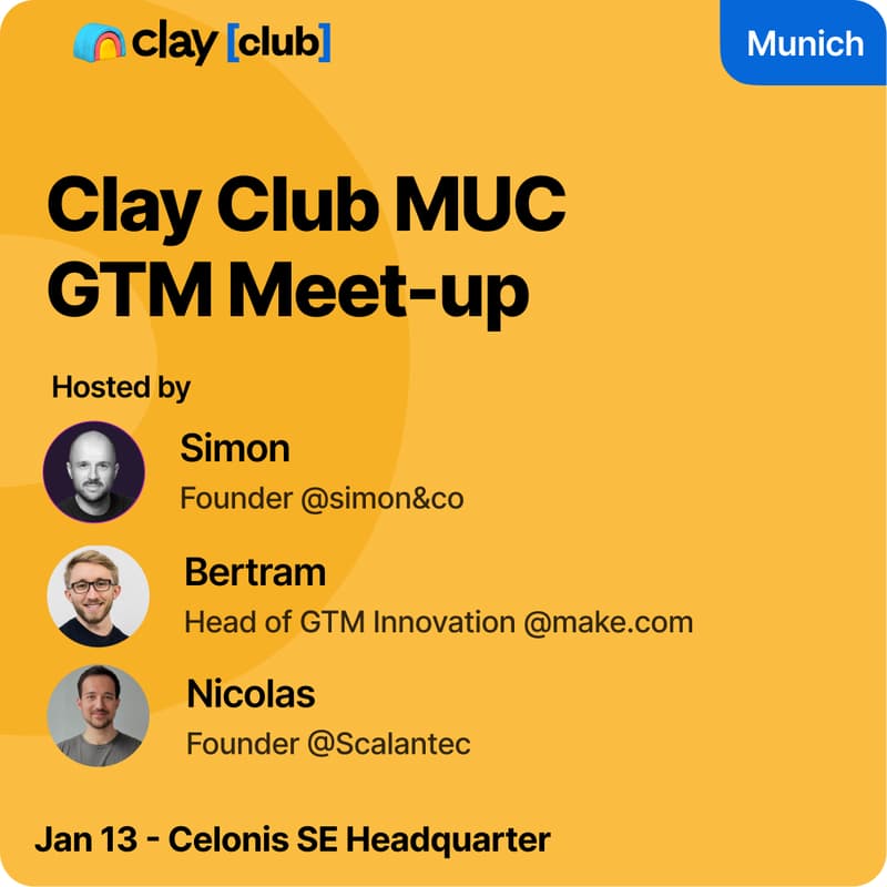Cover Image for Clay Club MUC: GTM Meet-up