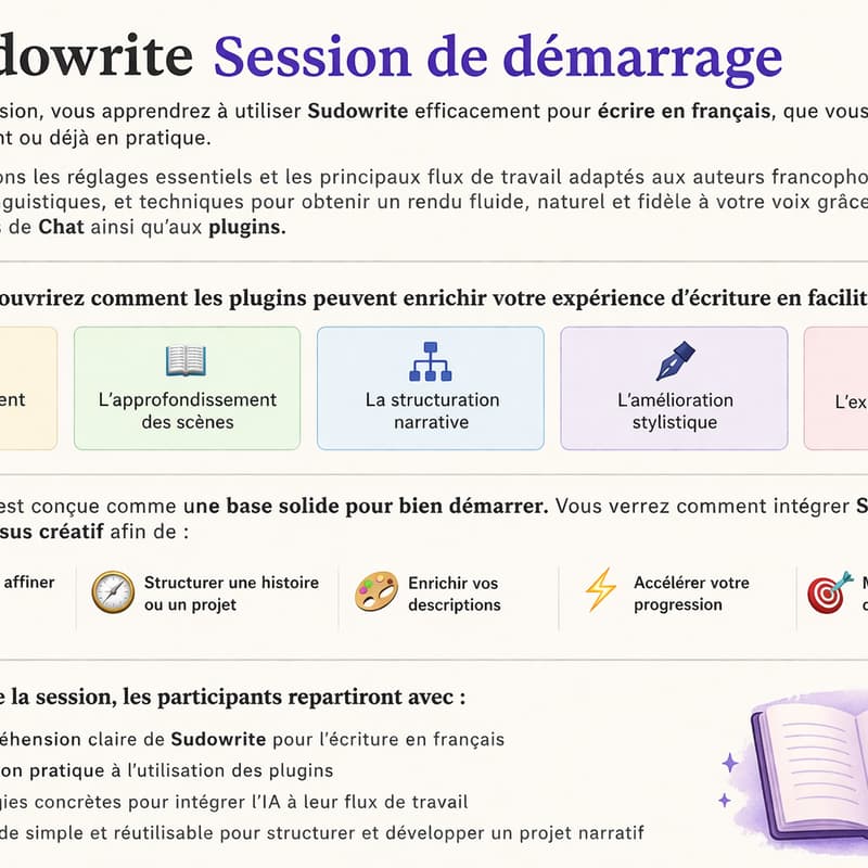 Cover Image for Quick Start: Ecrire en Francais avec Sudowrite