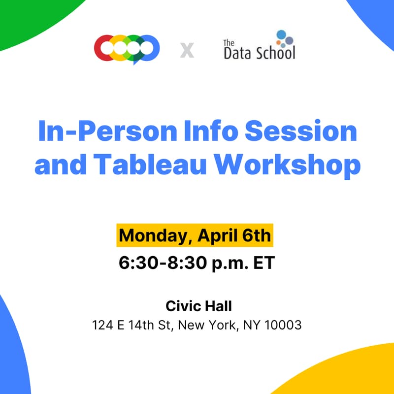 Cover Image for The Data School Info Session & Tableau Workshop