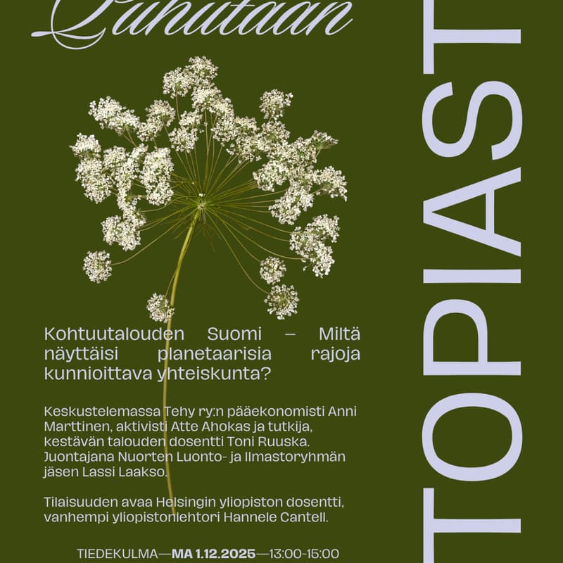 Cover Image for Puhutaan Utopiasta: Kohtuutalouden Suomi