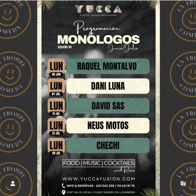 Cover Image for Monologues @Yucca Fusion every Monday! 🎙️
