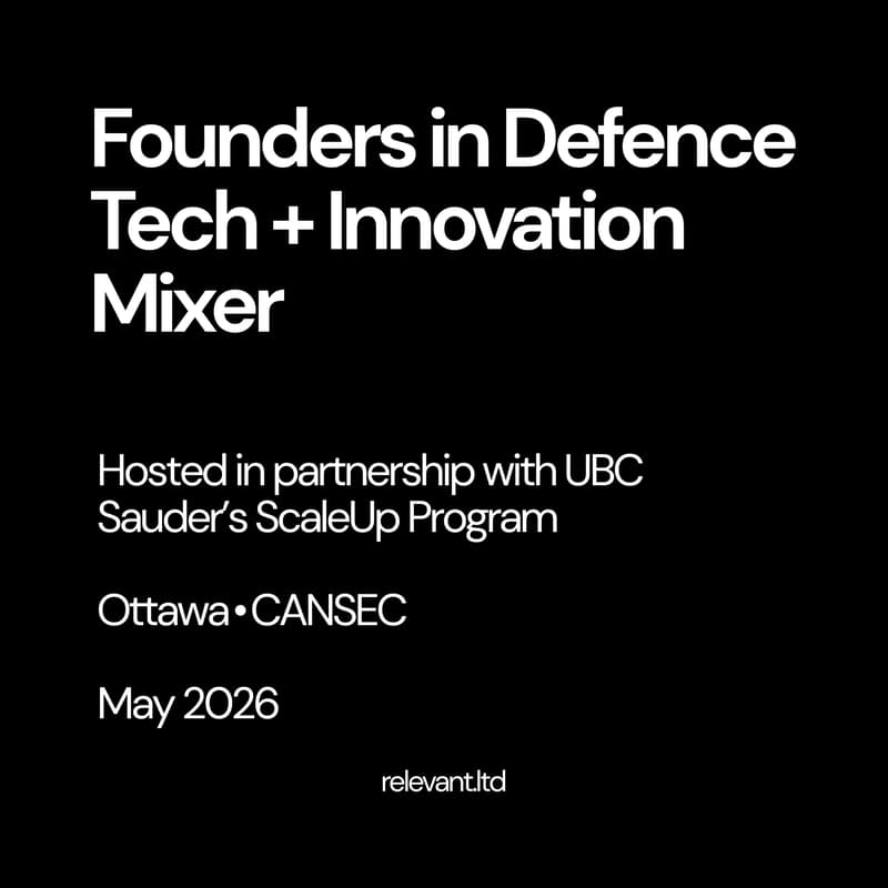 Cover Image for Defence Tech Founders Patio Mixer at CANSEC