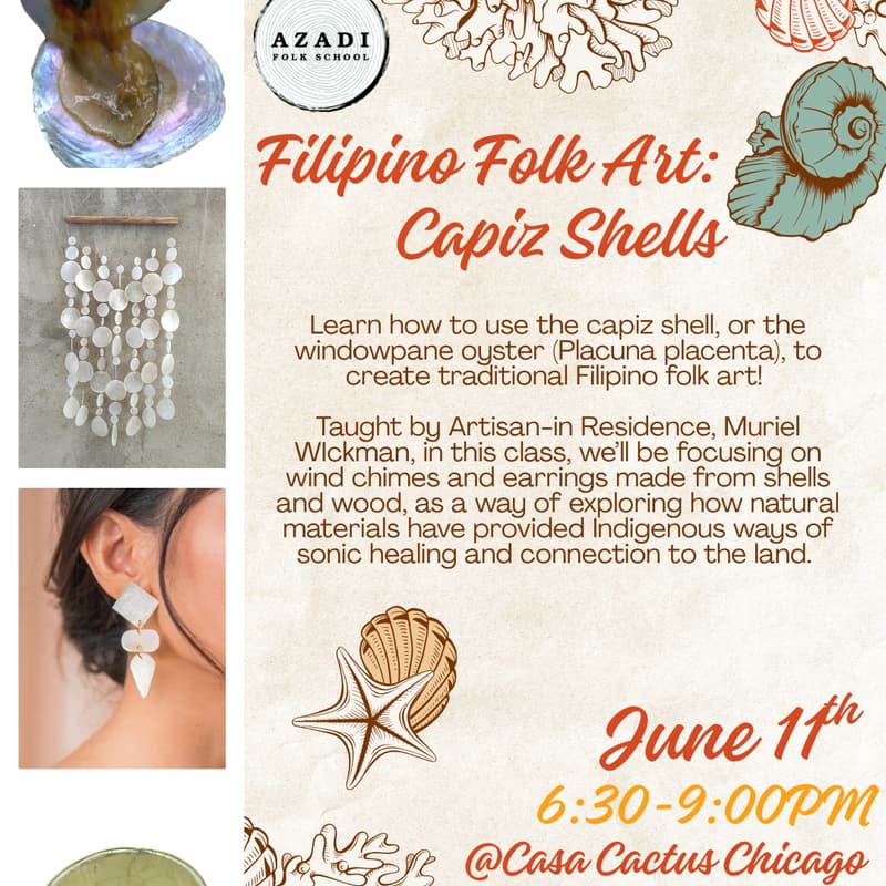 Cover Image for Filipino Folk Art: Capiz Shell Earrings and Wall Hangings