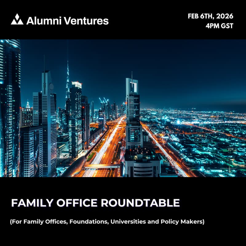 Cover Image for Alumni Ventures Family Office Roundtable - Dubai