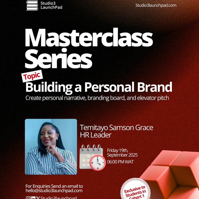 Cover Image for Building a Personal Brand: Creating Personal Narrative, Branding board and Elevator Pitch
