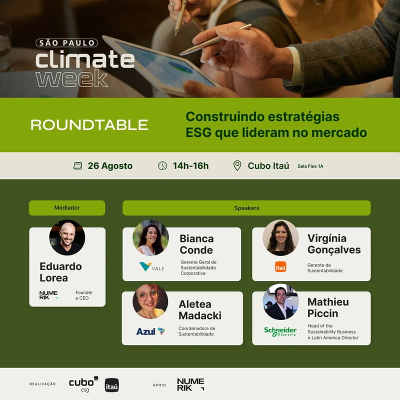 Cover Image for Roundtable | Construindo estratégias ESG que lideram no mercado