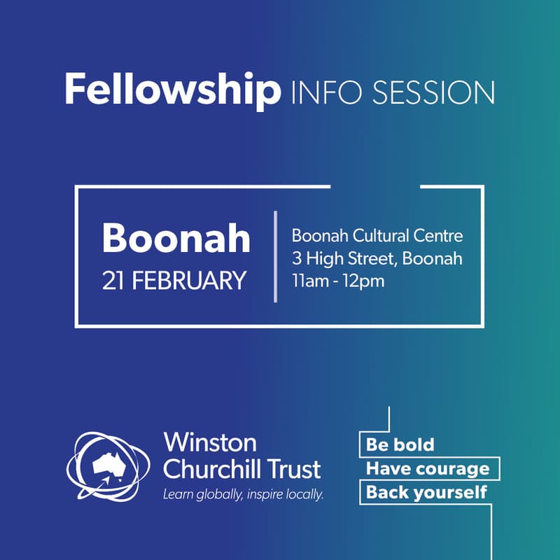 Cover Image for Churchill Fellowship information session: Boonah